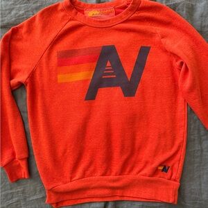 Aviator Nation Logo Sweatshirt - Orange - Unisex Sm